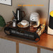 Coffee Pod Drawer Holder for K‑Cup – Metal Pull‑Out Storage with Side Baskets