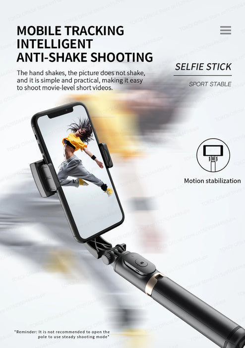 Q08 Handheld Gimbal Stabiliser & Selfie Stick with Bluetooth Remote for Smartphones