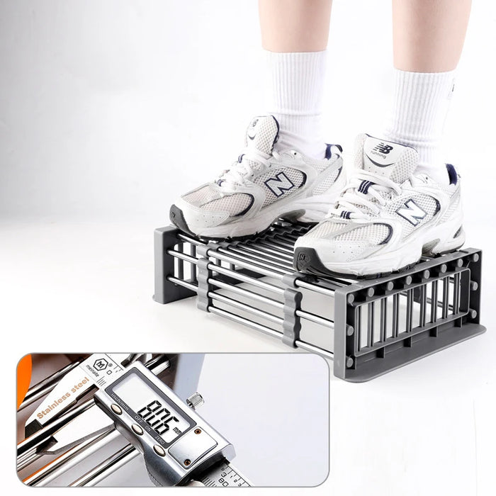 Adjustable Stainless Steel Extension Sink Rack — Foldable Dish & Fruit Drainer