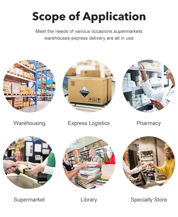 U12 1D/2D Barcode Scanner — Wired, Bluetooth & Wireless for Retail and Logistics