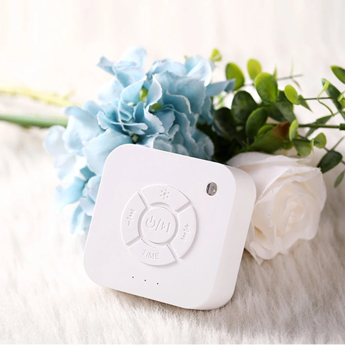 White Noise Sound Machine Sleep Soother — 9 Soothing Sounds, Breathing Light, Timer, Type‑C Rechargeable