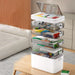 White Portable Medicine Storage Box — Heavy-Duty Plastic Organiser with Drawers & Doors (4/5/6 Floors)