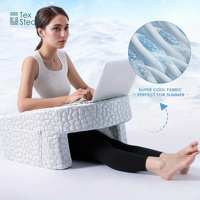 Reading Pillow for Gaming — Extra Large Memory Foam Armrest Bed Rest Pillow, 22.4×24×11.8in (1 pc)