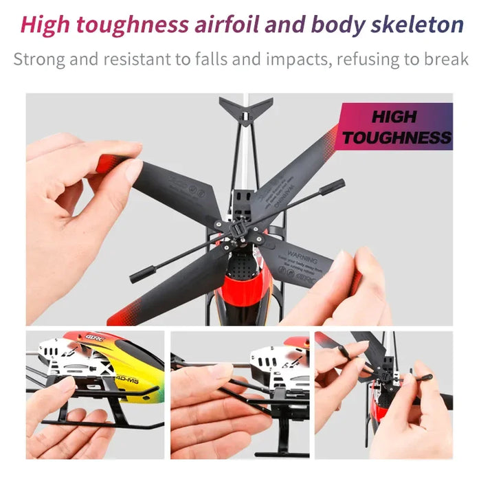 M5 - Remote Control Helicopter with Altitude Hold, 3.5 Channel, RC, Gyro and LED Light - Ideal Durable Drone Toy Gift for Aviation Enthusiasts