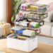 White Portable Medicine Storage Box — Heavy-Duty Plastic Organiser with Drawers & Doors (4/5/6 Floors)