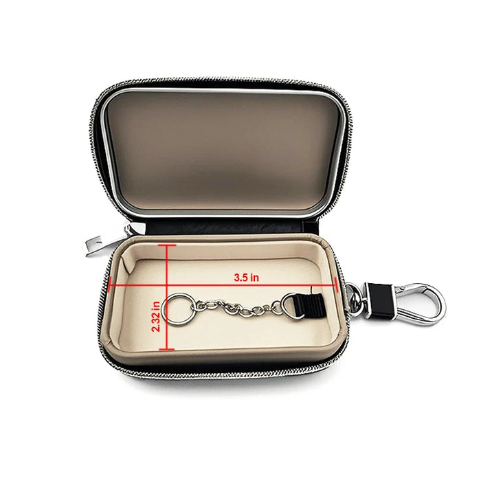 RFID Faraday Key Fob Pouch – PU Leather Signal Blocking Case