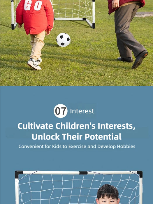 Foldable Children's Football Goal with Pump & Ball – Portable Soccer Set