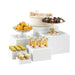 6‑piece Acrylic Buffet Risers — Stackable Hollow‑Bottom Displays for Cupcakes & Desserts