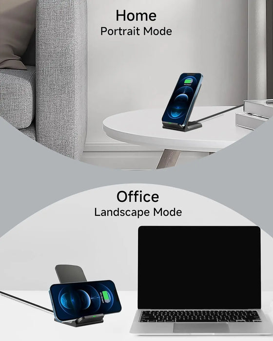30W Fast Qi Wireless Charging Stand – Compatible with iPhone, Samsung, Xiaomi & Huawei