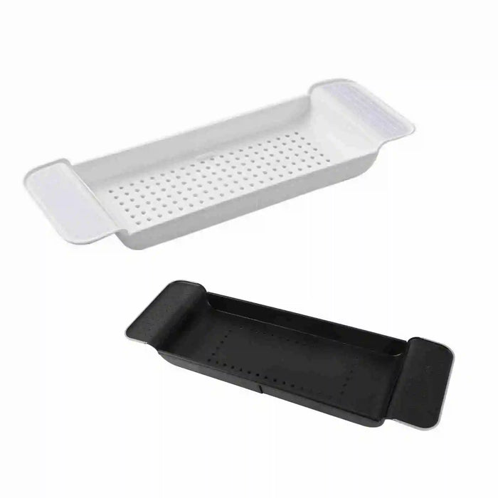 Expandable Bath Tray with Draining Design – Plastic Tub Caddy