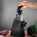 Knife Holder Insert — Black PP/TPR Kitchen Knife Organiser Stand