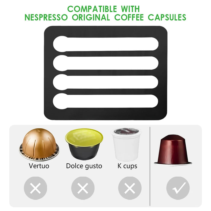 Rotating Coffee Capsule Tower – Aluminium Pod Holder for 24 or 40 Nespresso Original Capsules