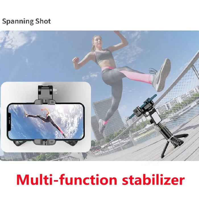 Q18 360° Follow-Tracking Gimbal — Selfie Stick Tripod with Fill Light for iPhone & Smartphones