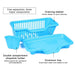 Single-Layer Kitchen Draining Rack with Drainer Board — Plates & Cutlery