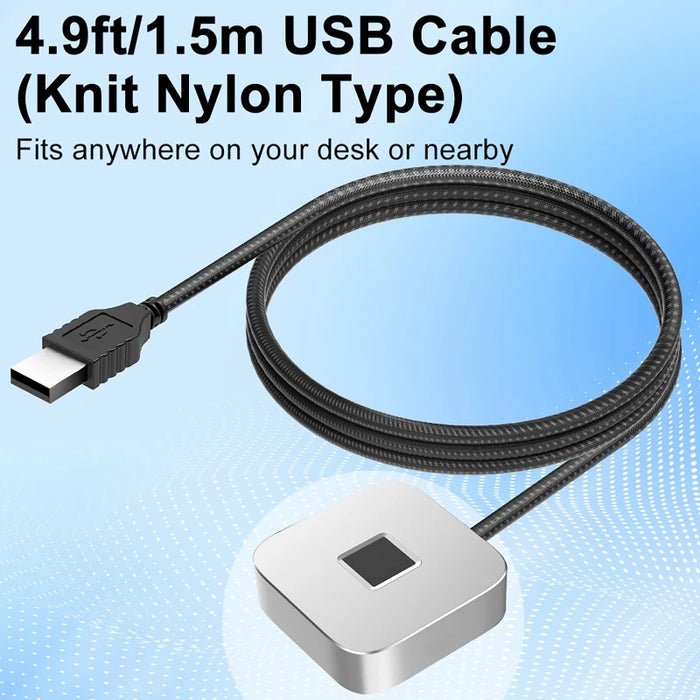 USB Fingerprint Reader for Windows Hello with 1.5m Cable — Windows 11/10