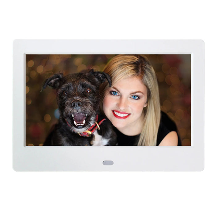 7-inch HD Digital Photo Frame — 800×480 LED Smart Photo Album with MP3/MP4 & Remote