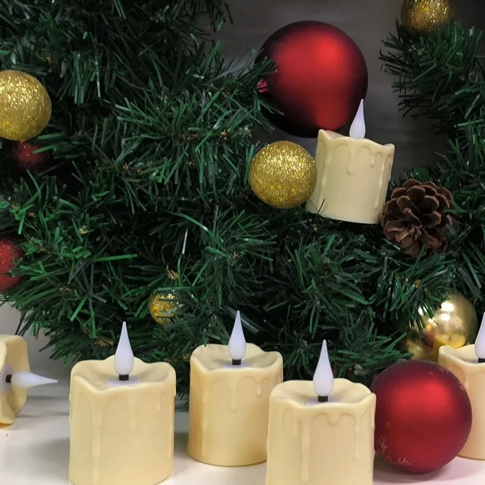 Rechargeable Waterproof LED Tea Lights with Remote Timer — Flameless Home & Wedding Candles