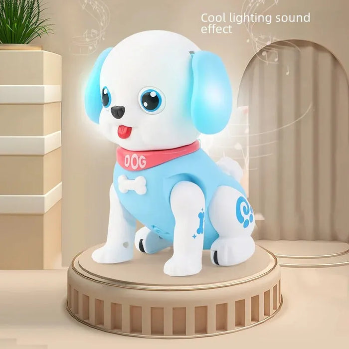 Electric Pet Robot Model - Glowing, Battery-Powered Toy in Pink and Blue Plastic Material - Ideal Gift for Boys and Girls