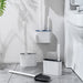 Silicone Soft‑Bristle Wall‑Mounted Toilet Brush with ABS Handle
