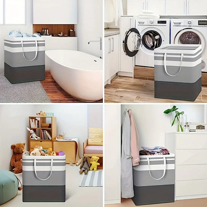 75L Collapsible Laundry Hamper with Handles – Large Capacity Clothes Basket