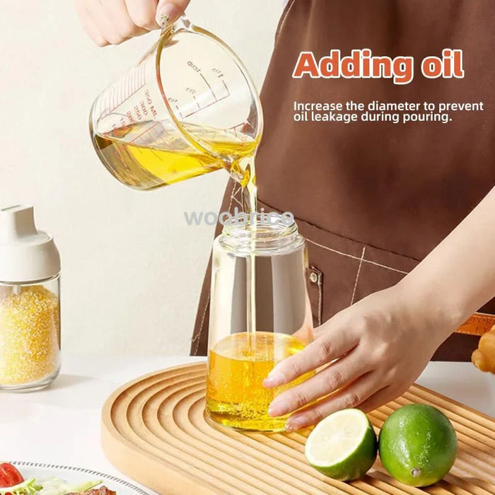 500ml Oil Spray Bottle & Cruet – Refillable Oil Dispenser for Kitchen and BBQ