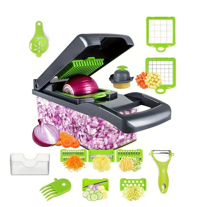 Multifunctional Vegetable Chopper - 16 in 1 Food Grater and Slicer, Kitchen Dicer Cut Tool - Ideal for Efficient and Easy Food Preparation
