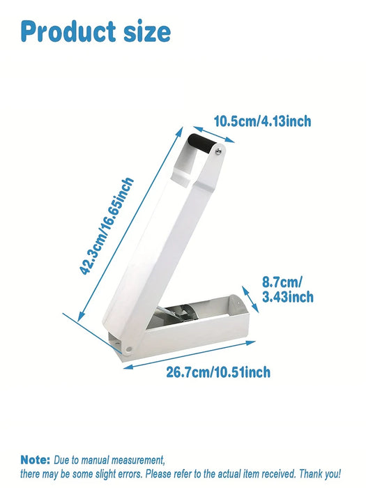 Wall-Mounted Can Crusher — Heavy-Duty White Metal Compactor