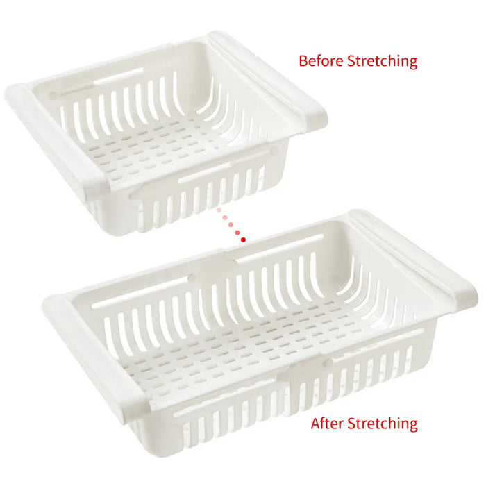 Hanging Fridge Drawer – Pull-Out Egg & Fruit Storage (PP Plastic, Adjustable)