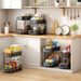 Adjustable 2-Tier Under-Sink Organiser — Metal Pull-Out Storage for Kitchen & Bathroom
