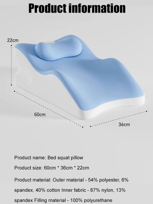 Multifunctional Bed Lounger Pillow — Ergonomic Memory Foam Backrest for Sleeping, Reading & Phone Use