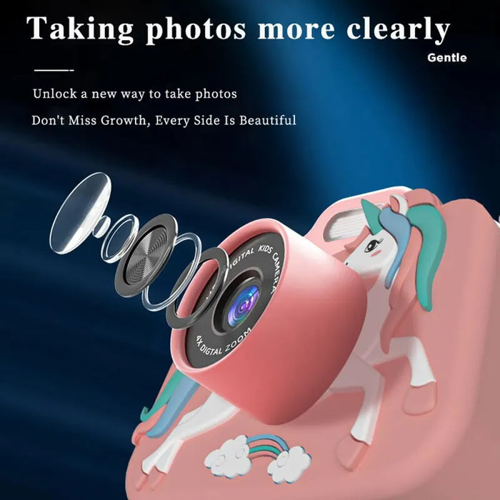 Digital Dual Camera HD 1080P - Kids Mini Video Camera Toy with Color Display - Fun Birthday Gift for Children