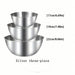 3pc Stainless Steel Mixing Bowl Set — Large Salad & Dough Bowls, Kitchen Accessories (Gold or Silver)