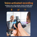 Mini Voice-Activated Digital Recorder — 8/16/32GB, 20h, Lanyard & Earphones