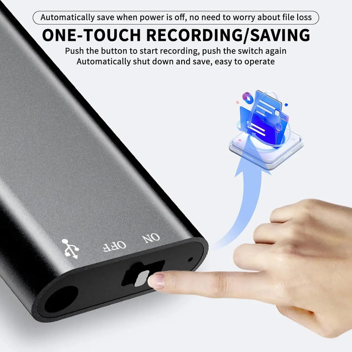 Mini Ultra-slim Voice Recorder (4–64GB) — Voice-Activated, MP3 Player
