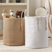 Large Tall Woven Storage Basket – Foldable Cotton Rope Laundry Hamper