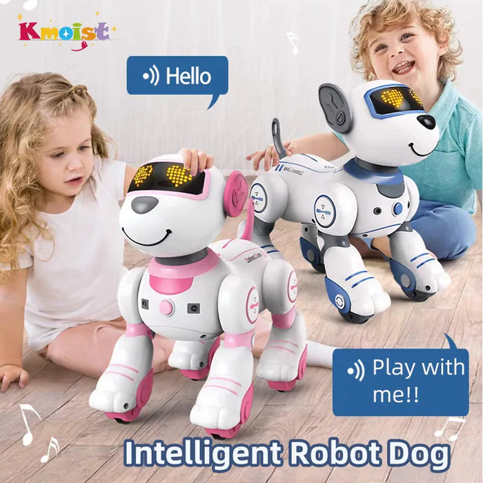 Electronic Stunt Robot Dog - Intelligent Remote Control, Voice Command, Programmable Touch-sense, Music Song Playing - Engaging Educational Toy for Boys