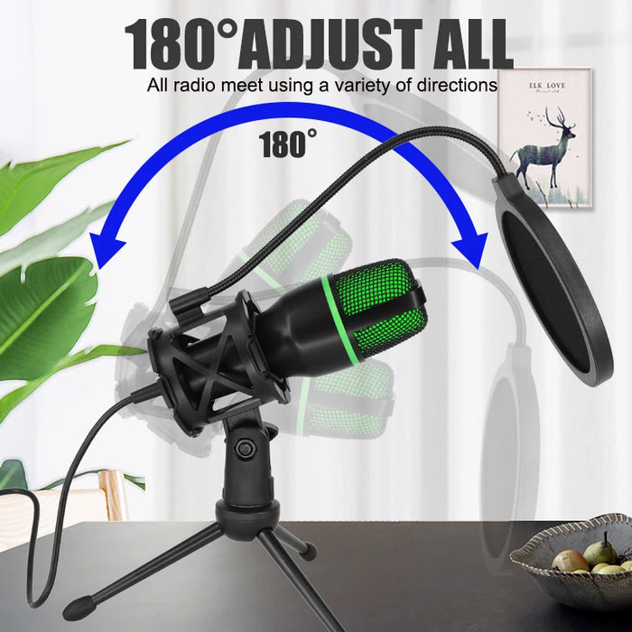 USB Condenser Microphone for PC & Laptop — Streaming, Podcasts, Gaming, Vocals