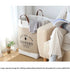 Large Cotton Folding Laundry Basket – Fabric Storage Bin (Off-White)