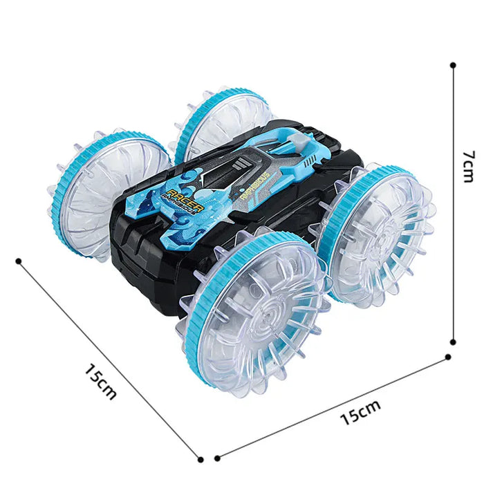 RC Stunt Car - Amphibious Remote Control Vehicle with Double-Sided Flip, Drift Wheel, and Light - Outdoor Toy Ideal for Boys and Children