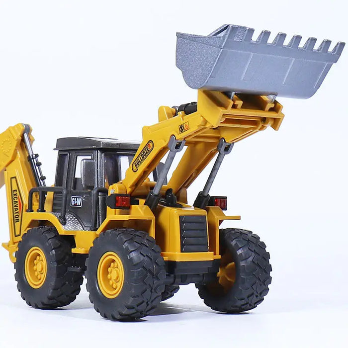 Alloy Tractor Toy Collection - Bulldozer, Excavator, Miniature Crane Truck Diecast Model - Ideal Engineering Vehicle Gift for Boys and Farm-Loving Children