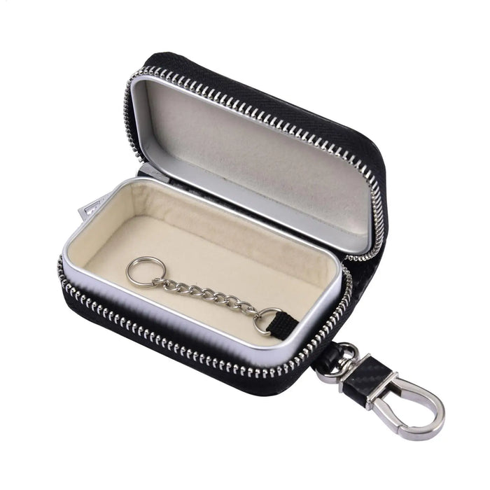 Key Fob Signal-Blocking Pouch — PU Leather Faraday Case, Anti‑Theft