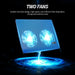 Laptop Cooling Pad with Twin Fans and Two USB Ports – Fits up to 17-inch (Blue)