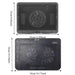 Adjustable Metal Mesh Laptop Cooling Pad with USB and LED Light — Black