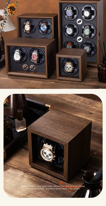 USB Motor Watch Winder Box for Automatic Watches — Rotating Display