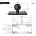 Aluminium Fishfinder Mount — 1.5in C‑Size Ball, Compatible with Garmin/Humminbird/Lowrance (for RAM mounts)