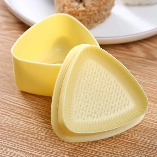 Triangle Onigiri Mould – Rice & Vegetable Roll Press, Small or Large, Food‑grade PP (Yellow/White)