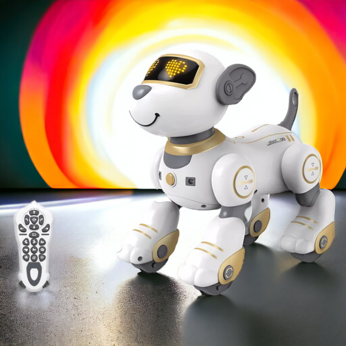 RC Robot Electronic Stunt Dog - Voice Command, Programmable, Touch-Sense, Music Song Features - Ideal Entertaining and Educational Toy for Children