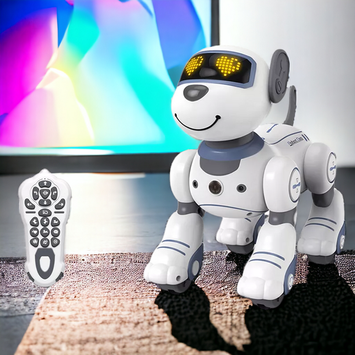 RC Robot Electronic Stunt Dog - Voice Command, Programmable, Touch-Sense, Music Song Features - Ideal Entertaining and Educational Toy for Children