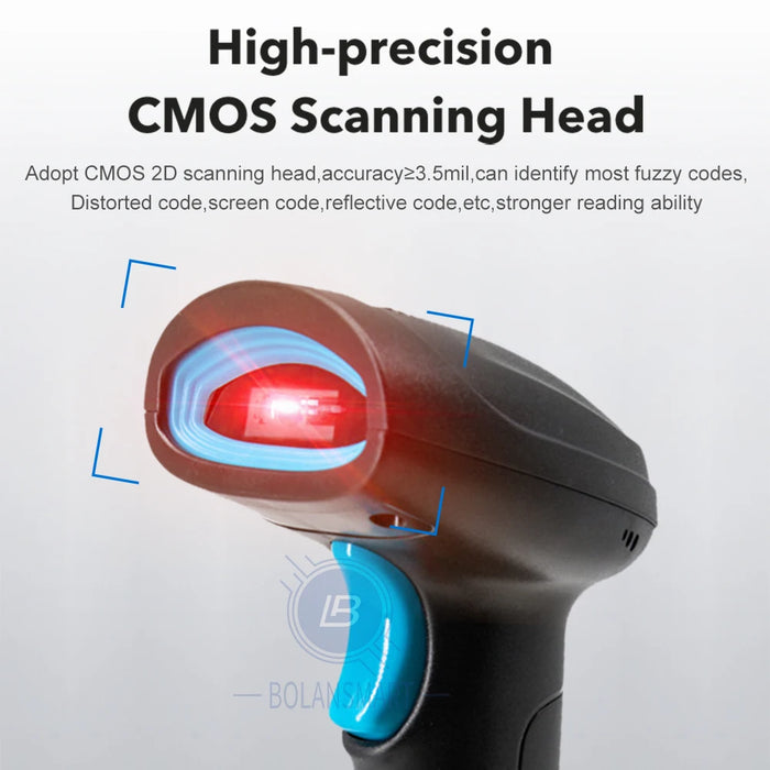 U12 1D/2D Barcode Scanner — Wired, Bluetooth & Wireless for Retail and Logistics
