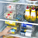 2-Tier Automatic Roll-Down Fridge Drink Dispenser — Clear Stackable Can Organiser